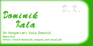 dominik kala business card
